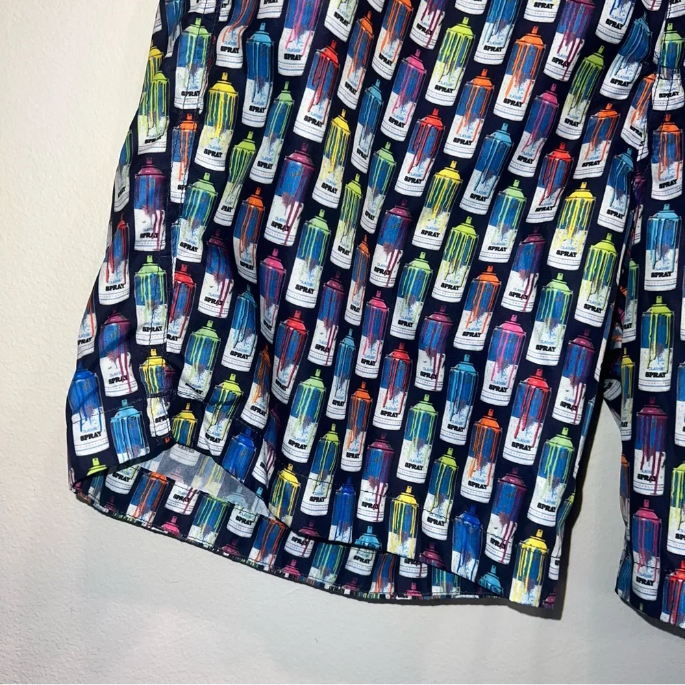 Peter Millar Collection Swim Trunks Board Shorts Spray Paint Can Size  Small
